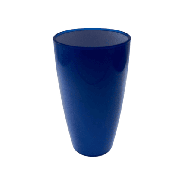 Vaso Pvc Azul Grande 8.9 X 8.9 X 15.5 Cm  