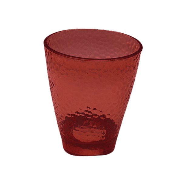 Vaso Pvc Rojo Pequeño 9 X 9 X 11 Cm 