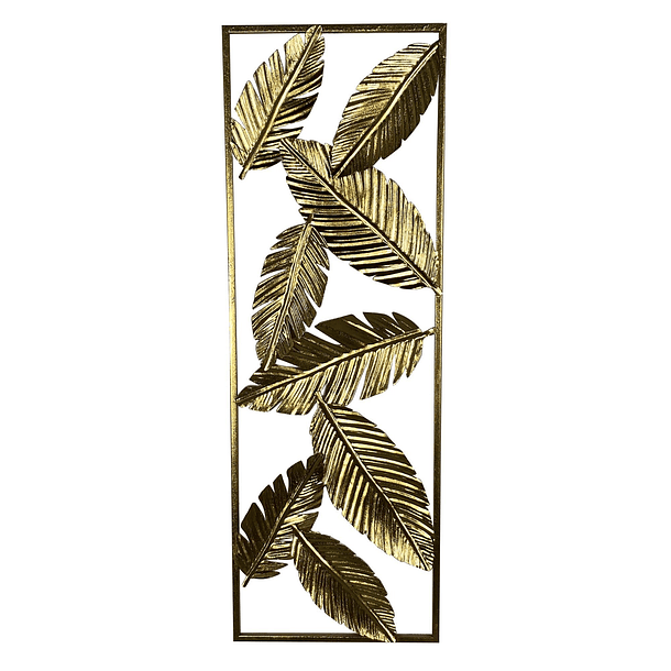 Placa De Pared Hojas Doradas 31 X 2.5 X 90 Cm Concepts 449-966357 