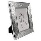 Porta retrato Borde Plateado Olas En Relieve 5 X 7 20.5 X 25.1 X 2 Cm  1