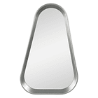 Espejo Ovalo Triangular Plateado 38 X 25 X 3Cm  1