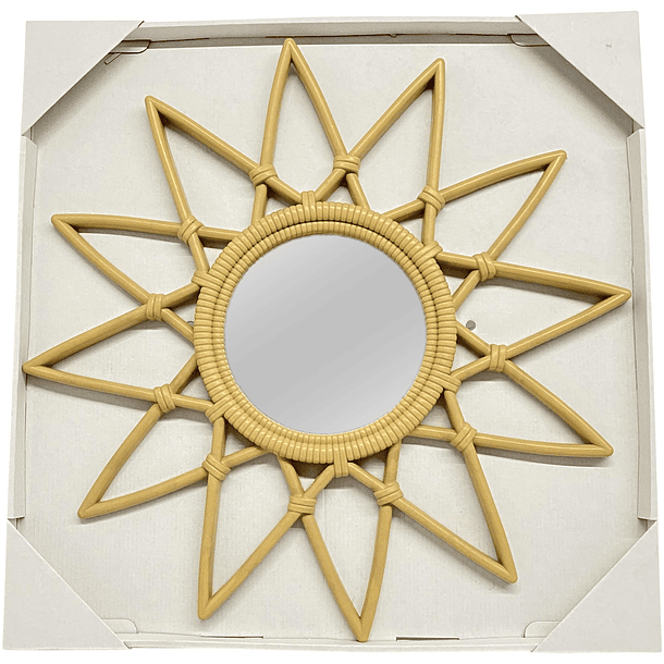 Espejo Estrella De Sol Pvc Beige 2.5 X 50 X 50Cm Concepts 531-72478 2