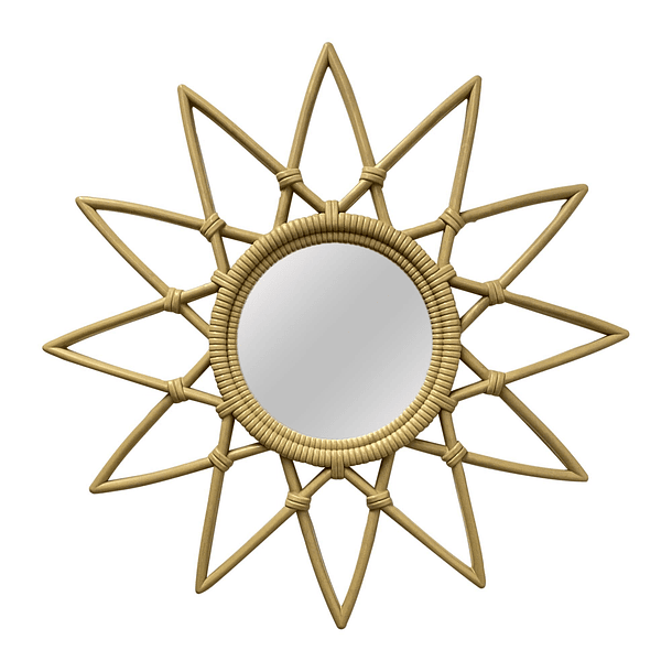 Espejo Estrella De Sol Pvc Beige 2.5 X 50 X 50Cm Concepts 531-72478 1