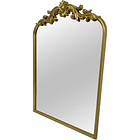 Espejo Semi Ovalado Colonial Dorado Flor 71 X 50.8 X 2.4 Cm  3