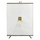 Porta retrato Base Pintura Dorado Vidrio Transparente 8X10 20.2X29.3X2.8 Cm  1