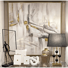 Porta retrato Base Pintura Dorado Vidrio Transparente 8X10 20.2X29.3X2.8 Cm  3