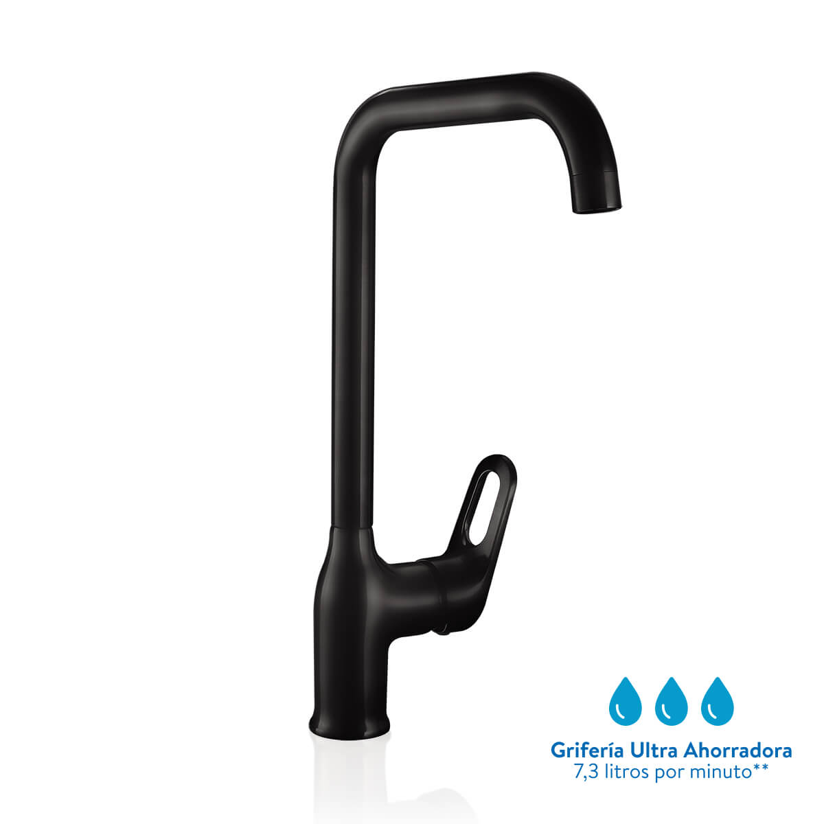 Subconjunto Grifería Lavaplatos Koral Negro Mate