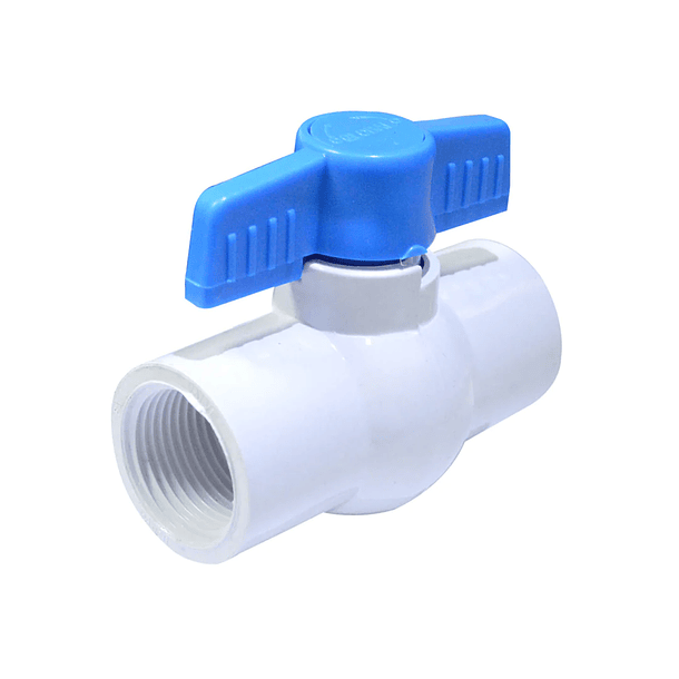 Válvula De Bola Pvc Roscada 1.1/2 Azul 