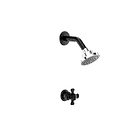 Ducha Balta Sencilla Cruceta Pro Con Regadera Dalia Negro 1