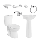 Combo Aluvia Alongado Blanco Con Pedestal 1