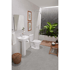 Combo Aluvia Alongado Blanco Con Pedestal 3