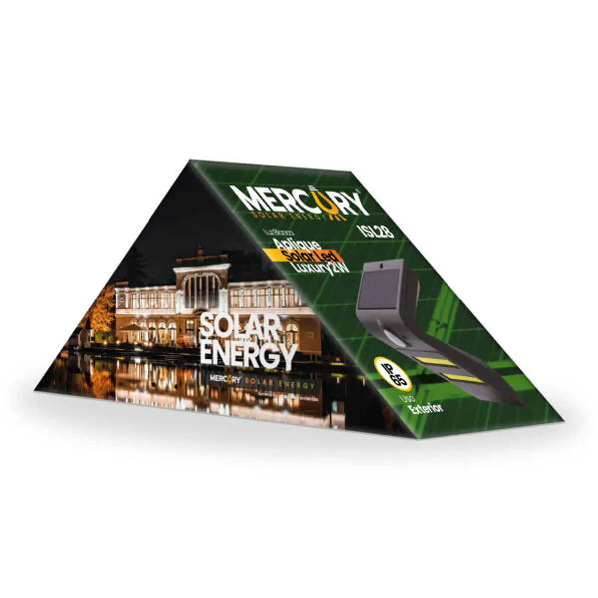 Aplique Solar Led Luxury Black 2WT Sensor ISL28