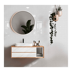 Pared Maral Blanco Cara Única 30 X 45