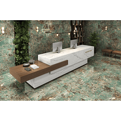 Piso Porcelanico Galaxy Teal 60 X 120 