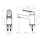 Grifería Monocontrol Para Lavamanos Baja Negro Modena 2