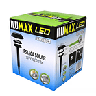 Estaca Solar Negra Súper Led 10x Luz Fresca 3