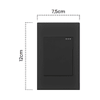 Interruptor Sencillo Conmutable Mercury Negro Mate ETI161 1