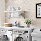 Repisa Recta Facility Blanca 1,5x40x100cm Prat-k 2