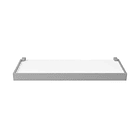 Repisa Recta Duetto Blanco con Soporte y Borda Gris 1,5x20x60cm Prat-k 1