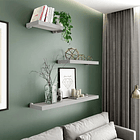 Repisa Recta Duetto Cemento con Soporte y Borda Gris 1,5x20x60cm Prat-k 2