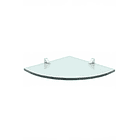 Repisa Esquinero de Vidrio Vetro con Soporte Cromado 0,8x30x30cm Prat-k 1