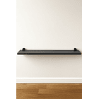 Repisa Recta Concept Negra con Soporte Negro 1,5x20x80cm Prat-k 2