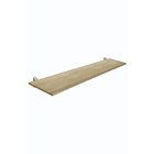 Repisa Recta Concept Roble Miel con Soporte Gris 1,5x25x100cm Prat-k 1