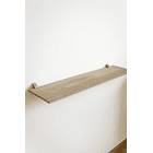 Repisa Recta Concept Roble Miel con Soporte Gris 1,5x25x100cm Prat-k 2