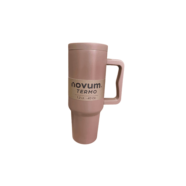 Termo Pitillo Acero Inoxidable Rosa 1.2 L Novum 