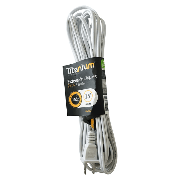Extensión Dúplex 2x14 15FT (4.5 m) Titanium  