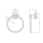 Toallero Aro Benton en Acero Inoxidable Stretto 2