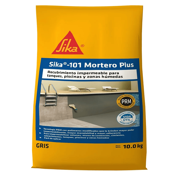 Sika®-101 Mortero Plus Gris 10 kg 1