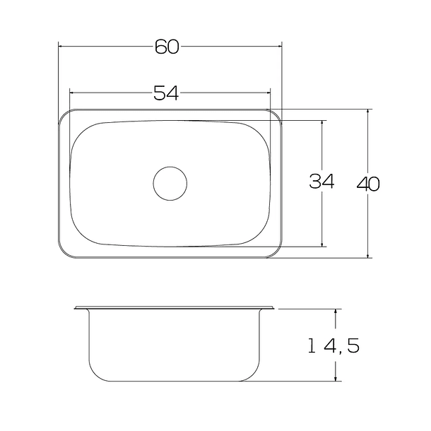 Lavaplato 60x40cm 4P Sencillo Socoda  5