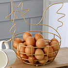 Canasta Huevos Gallina Pintada Dorado F370939 2