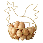 Canasta Huevos Gallina Pintada Dorado F370939 3