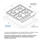 Estufa Gas Challenger SG 6050 4 Puestos 1.6050.73 4