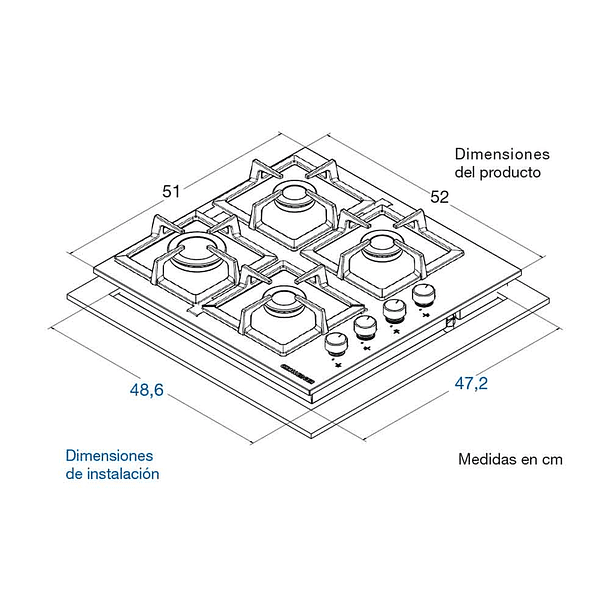 Estufa a Gas Challenger SP 5240 EI de 4 puestos 6