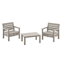 Set Balcón Barú 3 Piezas Color Cemento Rimax 