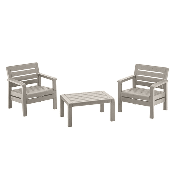 Set Balcón Barú 3 Piezas Color Cemento Rimax  1