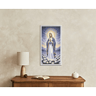 Base Decorada Virgen María Multicolor 30x60cm Corona 3