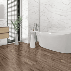 Piso Cerámico Albero Ramo Plus Café 20x60