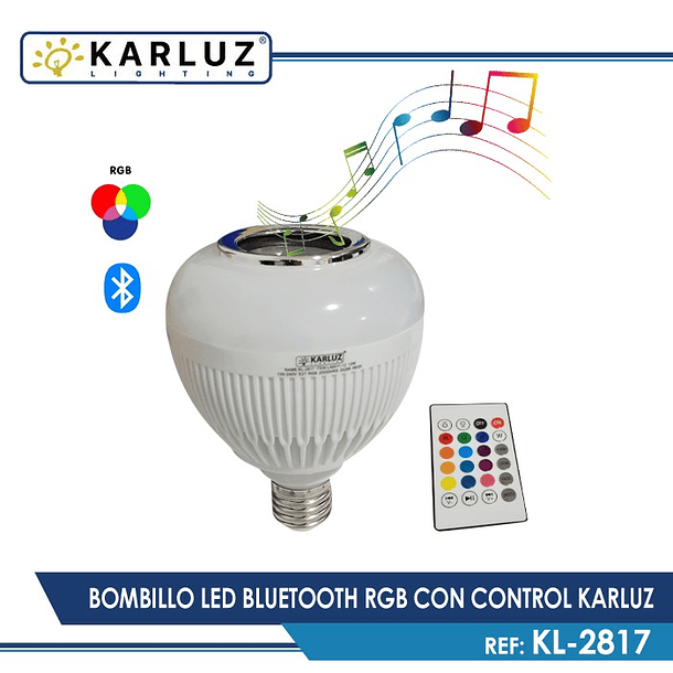 Bombillo LED Bluetooth RGB Control KL-2817 Karluz  2