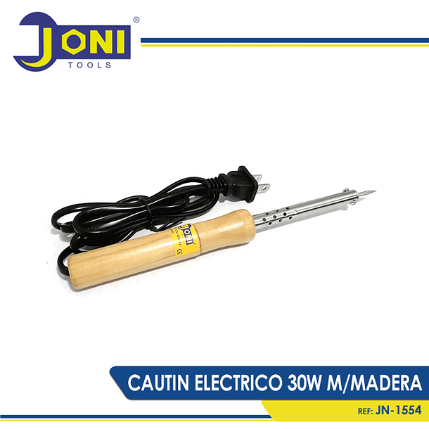 Cautín Eléctrico 30W con Mango de Madera Joni Tools 2