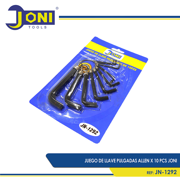 Juego de Llave Pulgadas Allen x 10 PCS Joni Tools 2