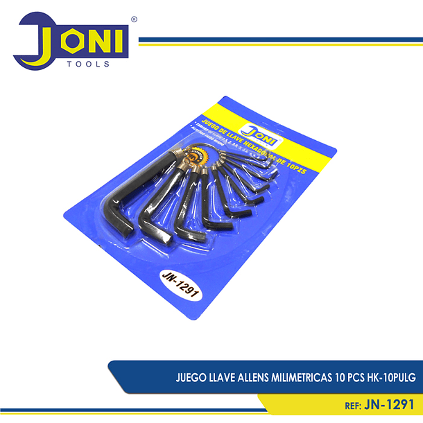 Juego de Llaves Allens Milimétricas 10 PCS Joni Tools 2