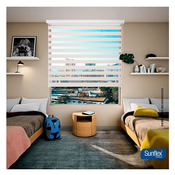 Cortina Enrollable Roller Dúo Arena 120x170cm Sunflex 1