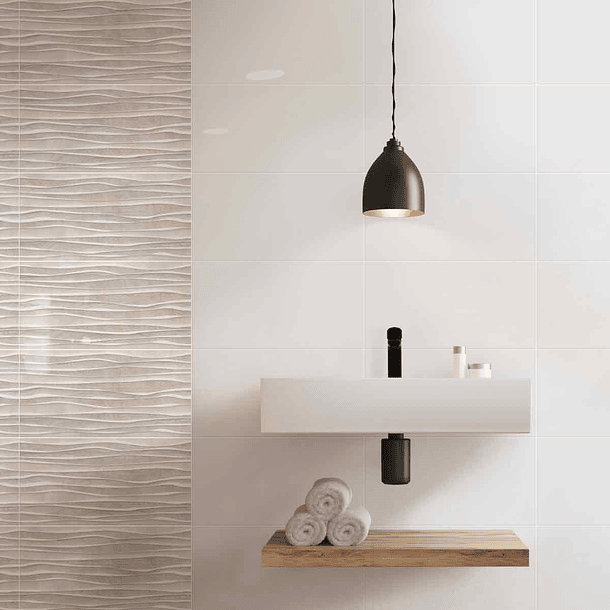 Pared Rectificada Plana Blanca Cara Única 30x60cm Segunda Calidad Corona 4