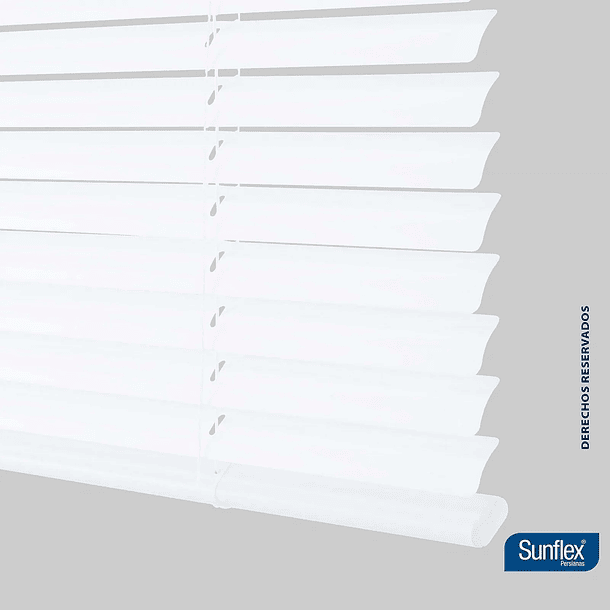 Persiana Horizontal de PVC Blanco 100x140cm Sunflex 5