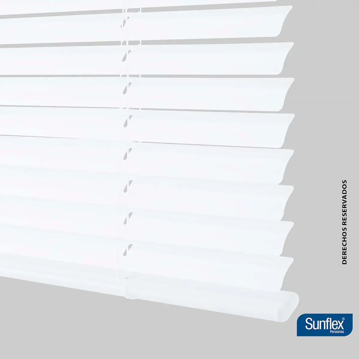 Persiana Horizontal de PVC Blanco 120x140cm Sunflex