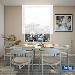 Persiana Horizontal de PVC Blanco 140x140cm Sunflex